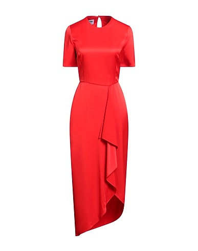 MOSCHINO JEANS Midi-Kleid Rot 98% Viskose, 2% Elastan