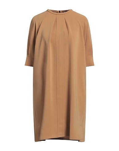 MAX MARA ミニワンピース・ドレス キャメル トリアセテート 64% / ポリエステル 36%