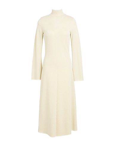 JOSEPH Midi dress Ivory 55% Merino Wool, 26% Viscose, 7% Polyamide, 6% Polyester, 6% Metallic fiber