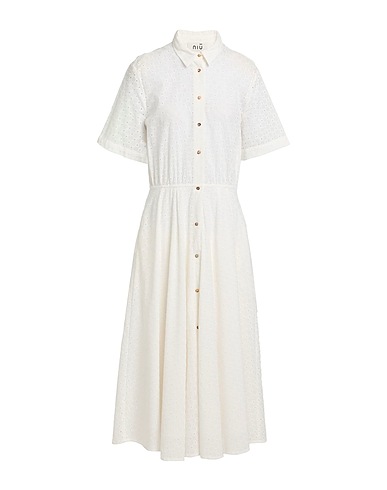 NIŪ Midi dress White 100% Cotton