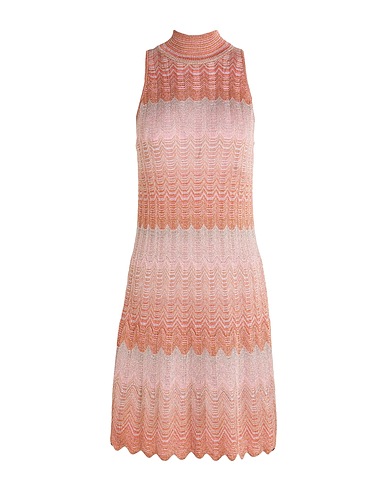 MISSONI Short dress Orange 66% Viscose, 34% Metallic fiber