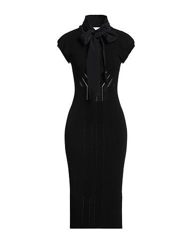 ANNA MOLINARI Midi dress Black 68% Viscose, 32% Polyester, Acetate, Silk
