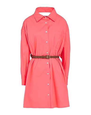 ANNA MOLINARI Solid colour shirts & blouses Coral 97% Cotton, 3% Elastane