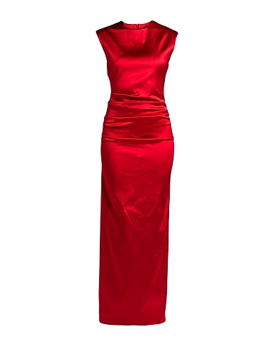 MAX MARA Long dress Red 74% Acetate, 23% Polyamide, 3% Elastane