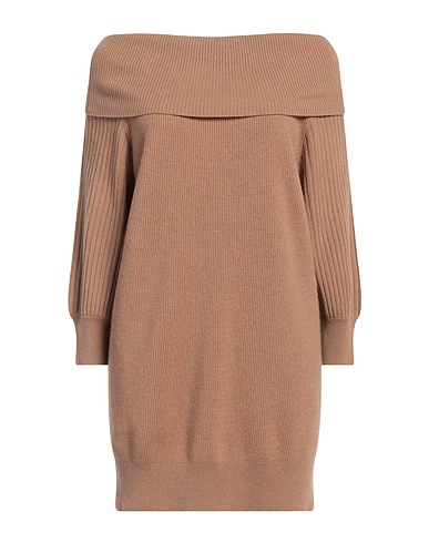 AGNONA Knit dress Camel 100% Cashmere