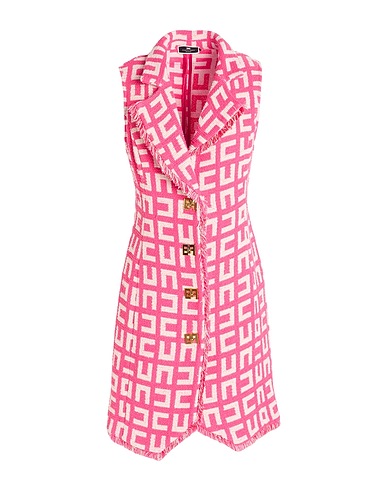 ELISABETTA FRANCHI Short dress Fuchsia 63% Cotton, 25% Polyester, 9% Acrylic, 3% Other Fibres