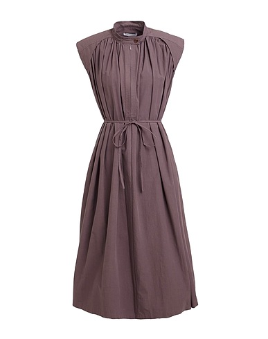 LOW CLASSIC Midi dress Dark purple 100% Cotton