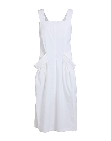 LOW CLASSIC Midi dress White 64% Polyester, 36% Nylon