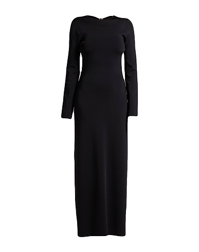 GALVAN  London Vestito lungo Nero 81% Viscosa, 17% Poliammide, 2% Elastan