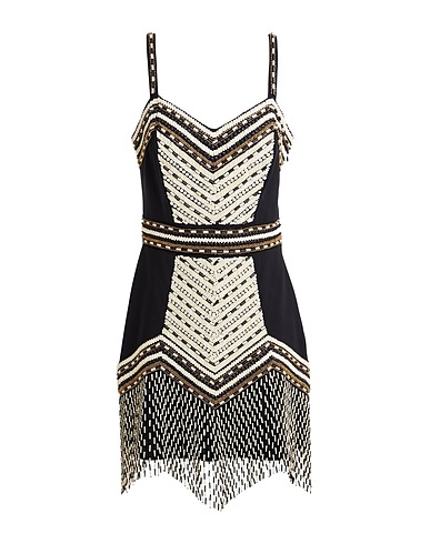 ELISABETTA FRANCHI Short dress Black 84% Polyamide, 16% Elastane, Polyester