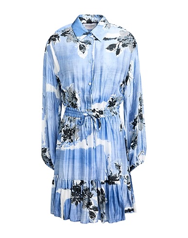 ERMANNO FIRENZE Shirt dress Light blue 100% Viscose
