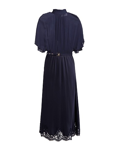 ERMANNO FIRENZE Midi dress Midnight blue 65% Polyester, 35% Cotton