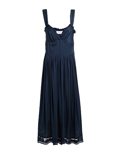 ERMANNO FIRENZE Midi dress Midnight blue 100% Viscose, Cotton, Polyamide