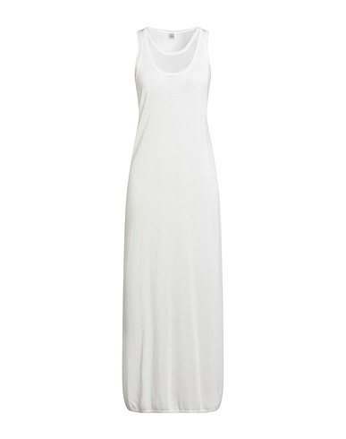 TOTEME Long dress Off white 89% Lyocell, 10% Cashmere, 1% Polyamide