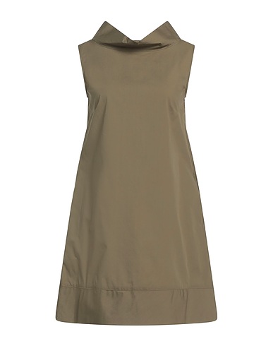 ROSSOPURO Vestito corto Verde militare 100% Cotone