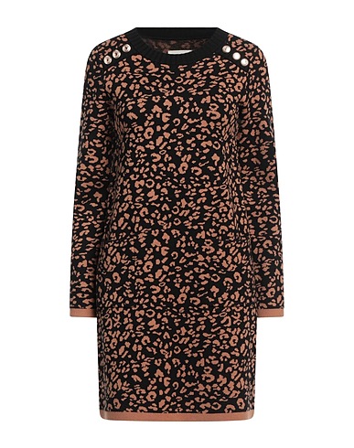 VICOLO Short dress Camel 50% Viscose, 28% Polyester, 22% Nylon