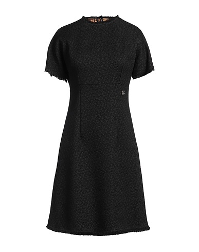 DOLCE&GABBANA Short dress Black 67% Virgin Wool, 27% Viscose, 6% Polyamide