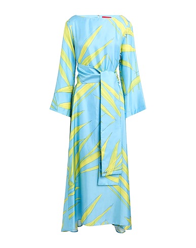 CO.GO Long dress Light blue 100% Silk