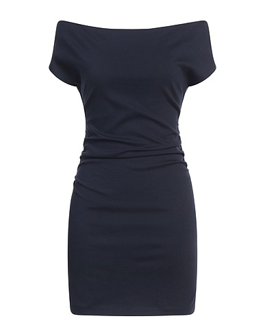 VICOLO Sheath dress Navy blue 65% Viscose, 30% Polyamide, 5% Elastane