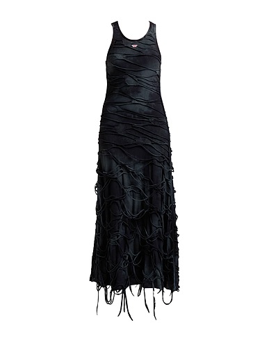 DIESEL Long dress Black 100% Cotton, Elastane