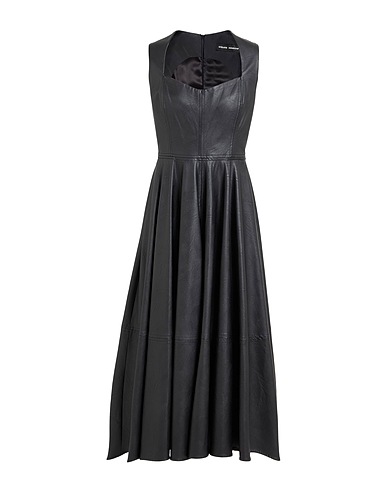 STELIOS KOUDOUNARIS Midi dress Black 100% Viscose, Polyurethane