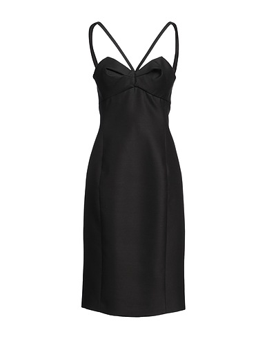 VERSACE Midi dress Black 77% Wool, 23% Silk