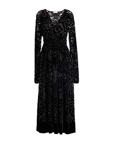 ULLA JOHNSON Long dress Black 80% Viscose, 20% Silk