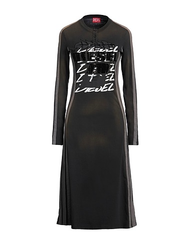 DIESEL Midi dress Charcoal 100% Cotton