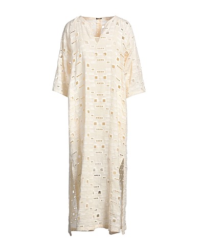 KITON Long dress Cream 100% Linen