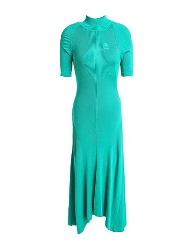 TOMMY HILFIGER Midi dress Green 58% Viscose, 32% Lyocell, 10% Polyamide