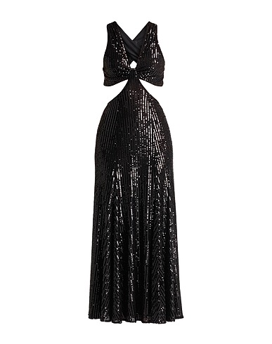 PINKO Long dress Black 95% Polyester, 5% Elastane