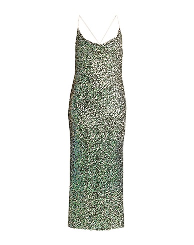 ANNA MOLINARI Long dress Ivory 93% Polyester, 7% Elastane