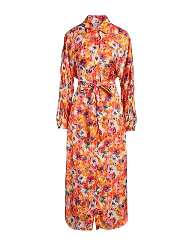 MSGM Midi dress Orange 100% Polyester