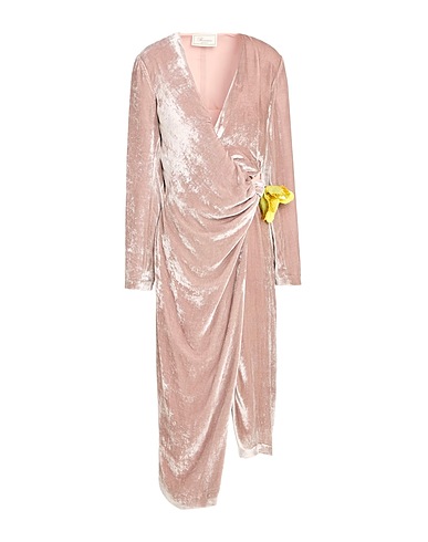 BLUMARINE Vestito midi Tortora 82% Viscosa, 18% Seta