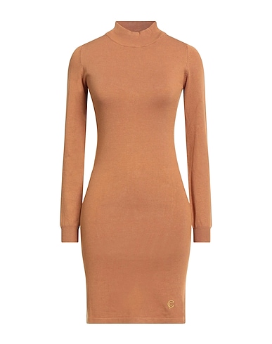 CRISTINAEFFE Kurzes Kleid Kamel 72% Viskose, 28% Nylon