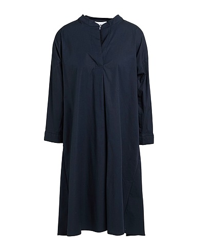 ALPHA STUDIO Short dress Midnight blue 98% Cotton, 2% Elastane