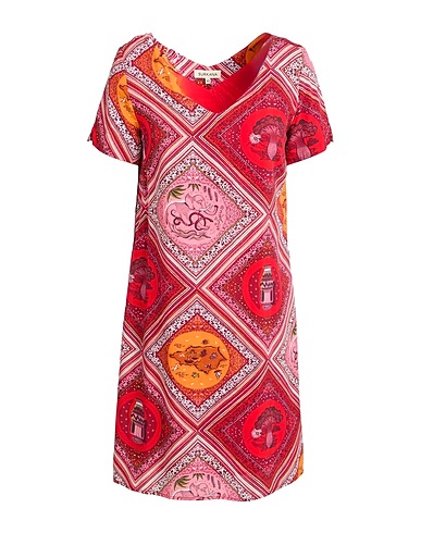 SURKANA Short dress Red 100% Viscose