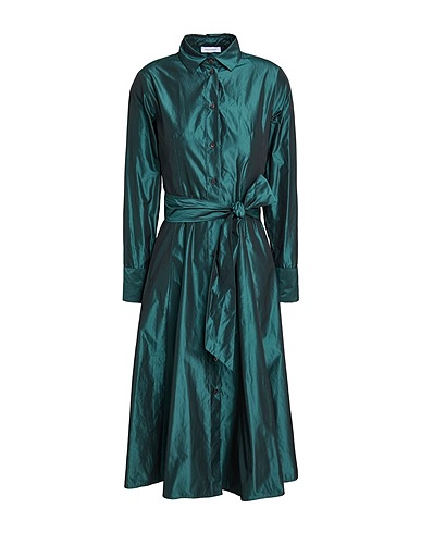 ROSSO35 Vestito chemisier Verde scuro 100% Poliestere