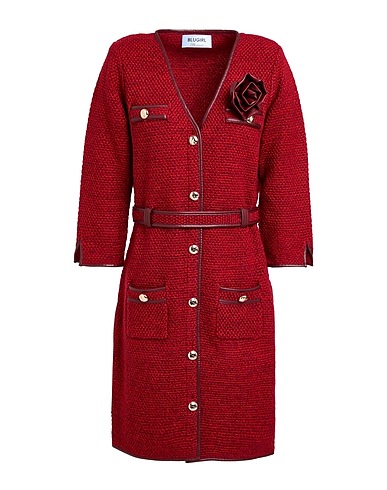 BLUGIRL Short dress Red 85% Acrylic, 9% Polyamide, 6% Metallic Polyester, Polyurethane