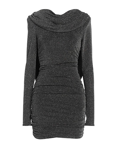 TWENTY FOUR HAITCH Short dress Gunmetal 62% Polyacrylic, 33% Lurex®, 5% Elastane