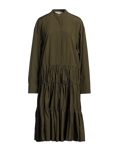 MARNI Midi dress Military green 100% Cotton
