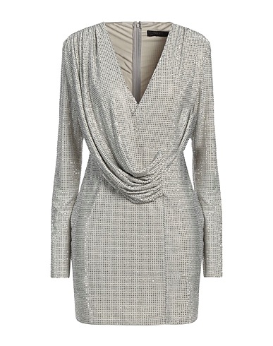 TWENTY FOUR HAITCH Kurzes Kleid Hellgrau 70% Polyester, 30% Gewebefasern