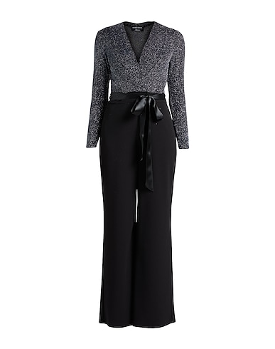 FRANK LYMAN Jumpsuits and Overalls Black 95% Polyester, 5% Elastane, Nylon, Metallic fiber