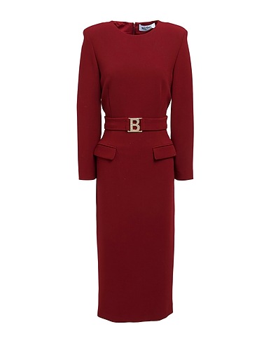 BLUGIRL Midi dress Burgundy 63% Polyester, 32% Viscose, 5% Elastane