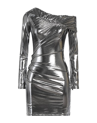 PATRIZIA PEPE Sheath dress Silver 95% Polyester, 5% Elastane
