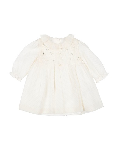 TARTINE ET CHOCOLAT Vestito Baby  Panna 100% Seta
