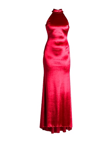 TWENTY FOUR HAITCH Long dress Red 92% Polyester, 8% Elastane