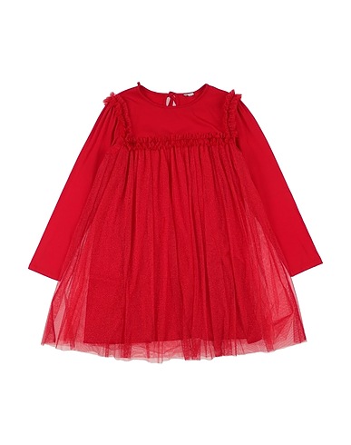 PICCOLA LUDO Dress Red 90% Cotton, 10% Elastane, Polyester
