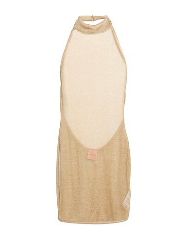 LA SEMAINE Paris Short dress Platinum 65% Viscose, 34% Metallic fiber, 1% Elastane