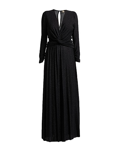 GAI MATTIOLO Long dress GM Black 95% Polyester, 5% Elastane